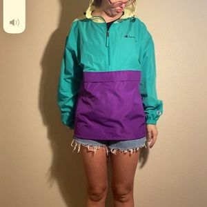 Colorblock Champion raincoat/windbreaker